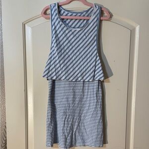 Splendid Girls Light Blue & White Striped Tank Dress 12